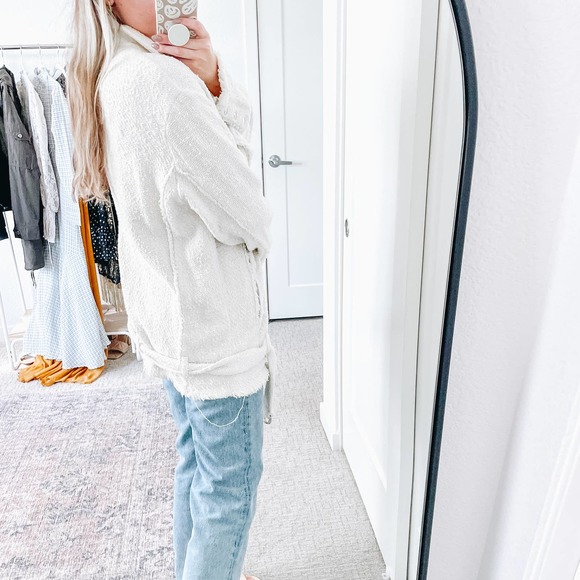 IRO Cream Jacket Dorthea Tweed Moto Jacket - Picture 5 of 16